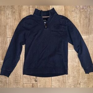 Brooks Brothers 1/4 Zip Sweater Pocket Navy Blue Men’s Size Large